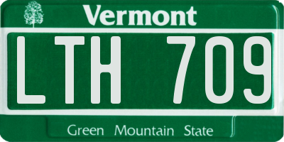 VT license plate LTH709