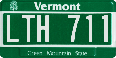 VT license plate LTH711