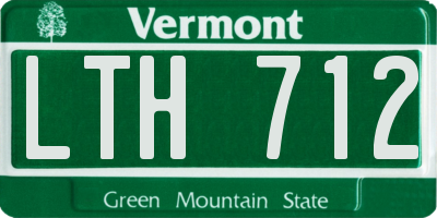 VT license plate LTH712