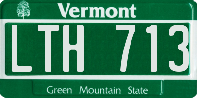 VT license plate LTH713