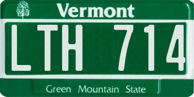VT license plate LTH714