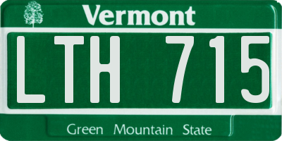 VT license plate LTH715