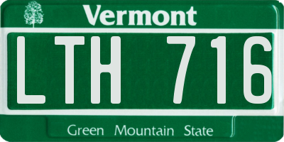 VT license plate LTH716