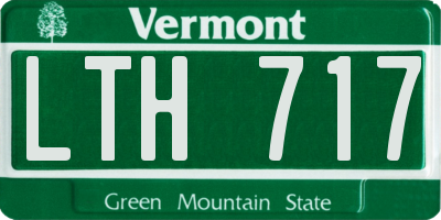 VT license plate LTH717