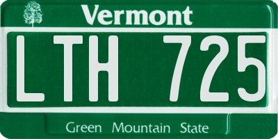 VT license plate LTH725