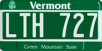 VT license plate LTH727