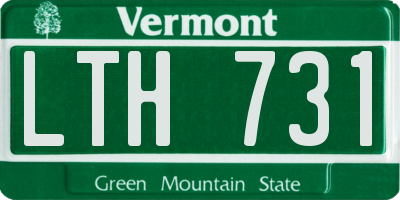 VT license plate LTH731