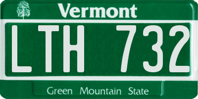 VT license plate LTH732