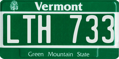 VT license plate LTH733