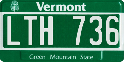 VT license plate LTH736