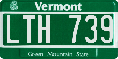 VT license plate LTH739