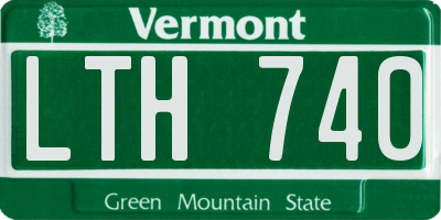 VT license plate LTH740