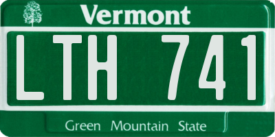 VT license plate LTH741