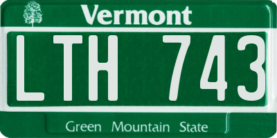 VT license plate LTH743