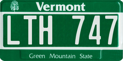 VT license plate LTH747