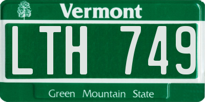VT license plate LTH749
