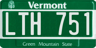 VT license plate LTH751