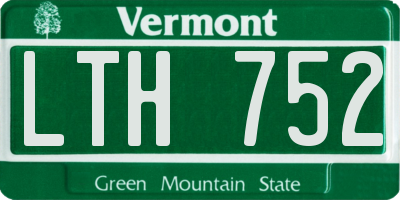 VT license plate LTH752