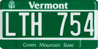 VT license plate LTH754