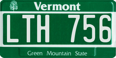 VT license plate LTH756