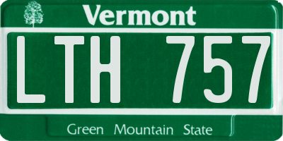 VT license plate LTH757