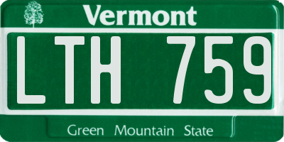 VT license plate LTH759