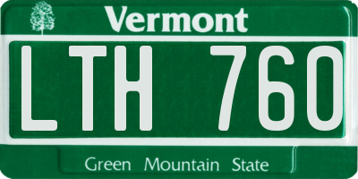 VT license plate LTH760
