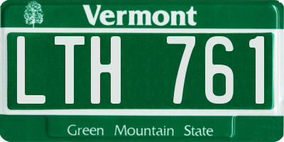 VT license plate LTH761