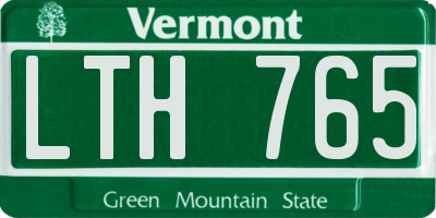 VT license plate LTH765