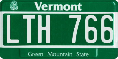 VT license plate LTH766
