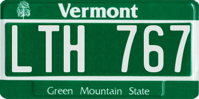 VT license plate LTH767