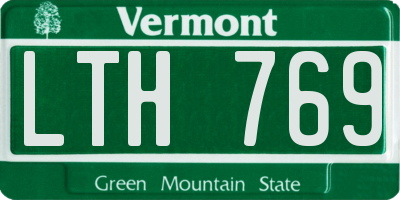 VT license plate LTH769