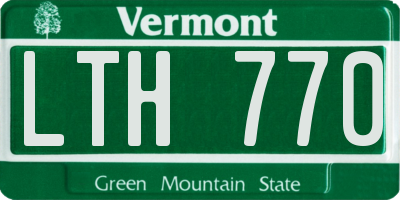 VT license plate LTH770