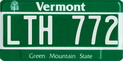VT license plate LTH772