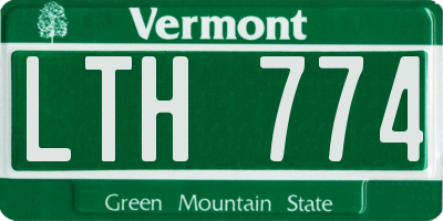 VT license plate LTH774