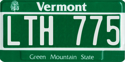 VT license plate LTH775