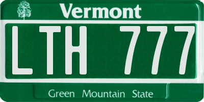 VT license plate LTH777