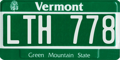VT license plate LTH778