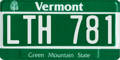 VT license plate LTH781