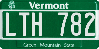 VT license plate LTH782