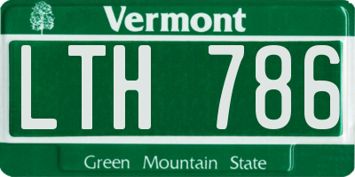 VT license plate LTH786