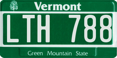 VT license plate LTH788