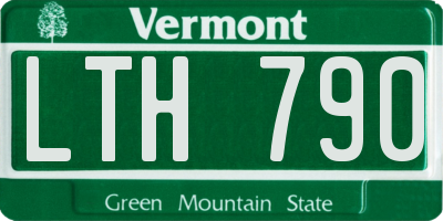 VT license plate LTH790