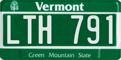 VT license plate LTH791