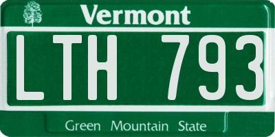 VT license plate LTH793