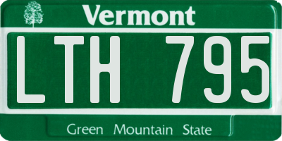 VT license plate LTH795