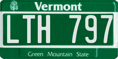 VT license plate LTH797