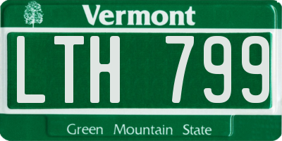 VT license plate LTH799