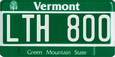 VT license plate LTH800