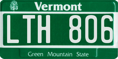 VT license plate LTH806